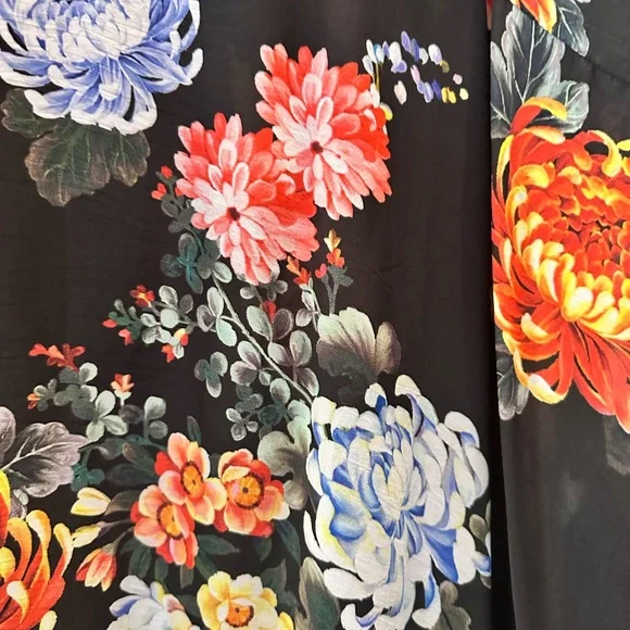 Johnny Was Gorgeous Black Floral Kimono - Picture 8 of 10
